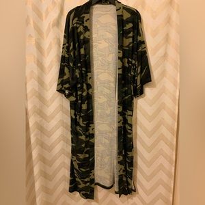 Camo Cardigan Duster Kimono Camo